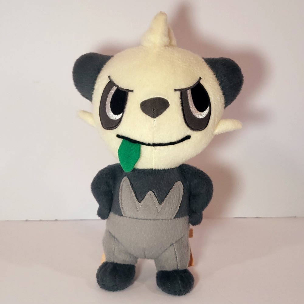Pokémon Pancham Yancha Plush 9" Panda Stuffed Toy EUC No‎ Tags